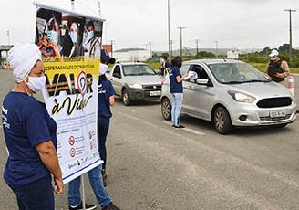 Blitz educativa orienta sobre prevenção à covid-19