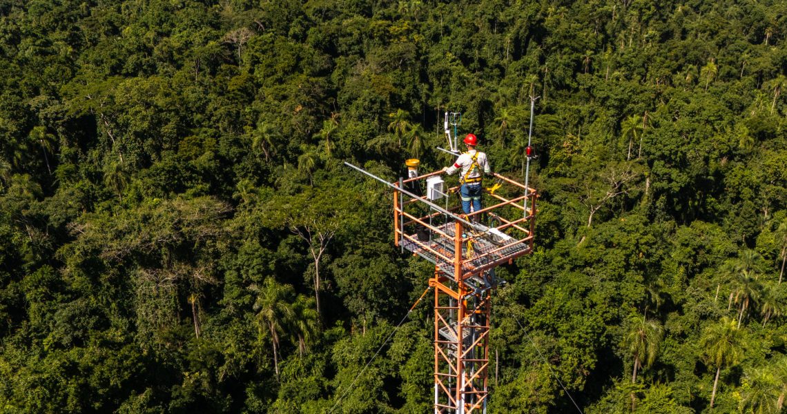 torre de fluxo remoção de CO₂