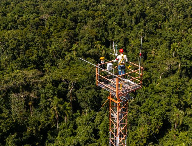 torre de fluxo remoção de CO₂