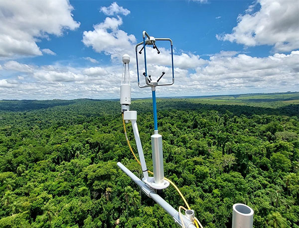 torre de fluxo remoção de CO₂